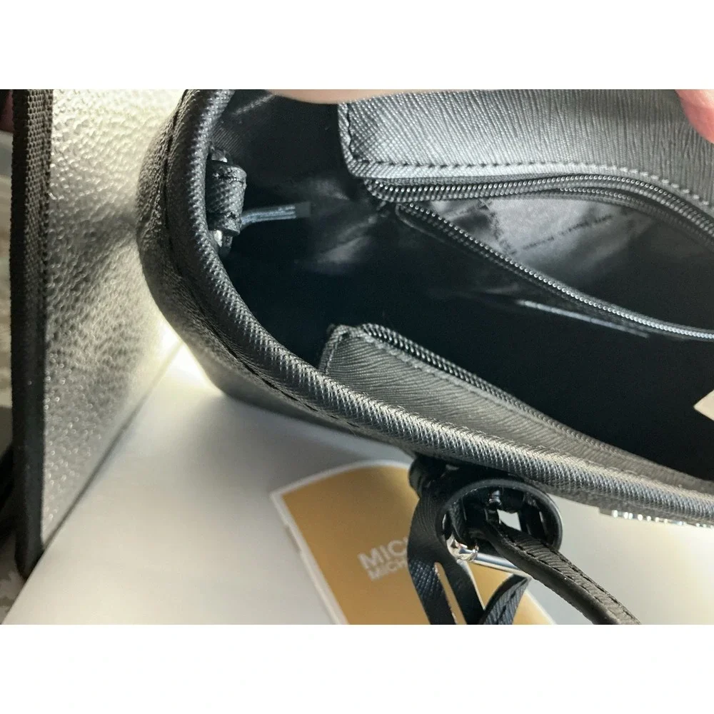 Michael Kors Jet Set Travel XS Tote Black MK Signature Coated Canvas NWT $328